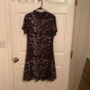 Torrid grey and pink zebra dress